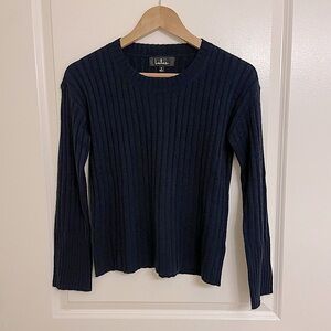 Lulu's Navy Ribbed Sweater